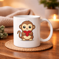 Monkey with Heart Mug