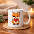 Fox with Heart Mug